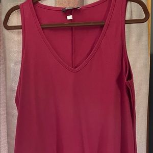 Maroon sleeveless tank dress